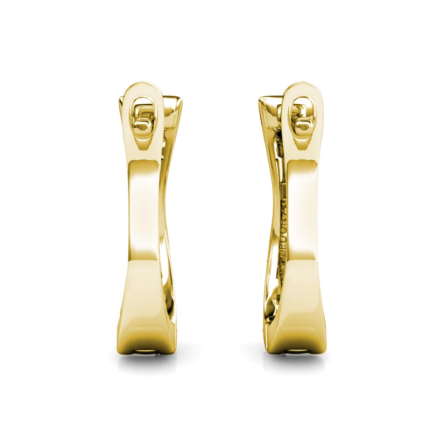 YOURDORA Donna Orecchini a Cerchio Originali in Argento 925 Zirconi Anello Contorto Idea Regalo Gioielli