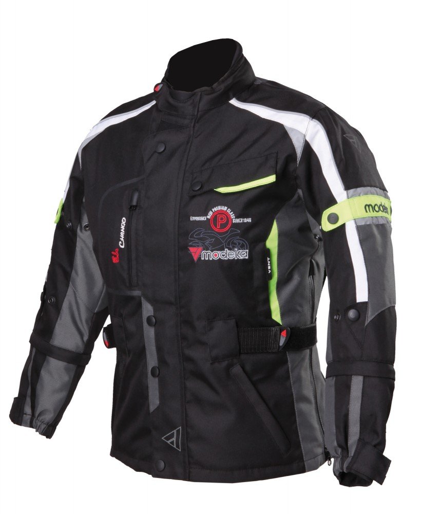 Modeka El Chango Dziecięca kurtka motocyklowa tekstylna, czarny/żółty, 128