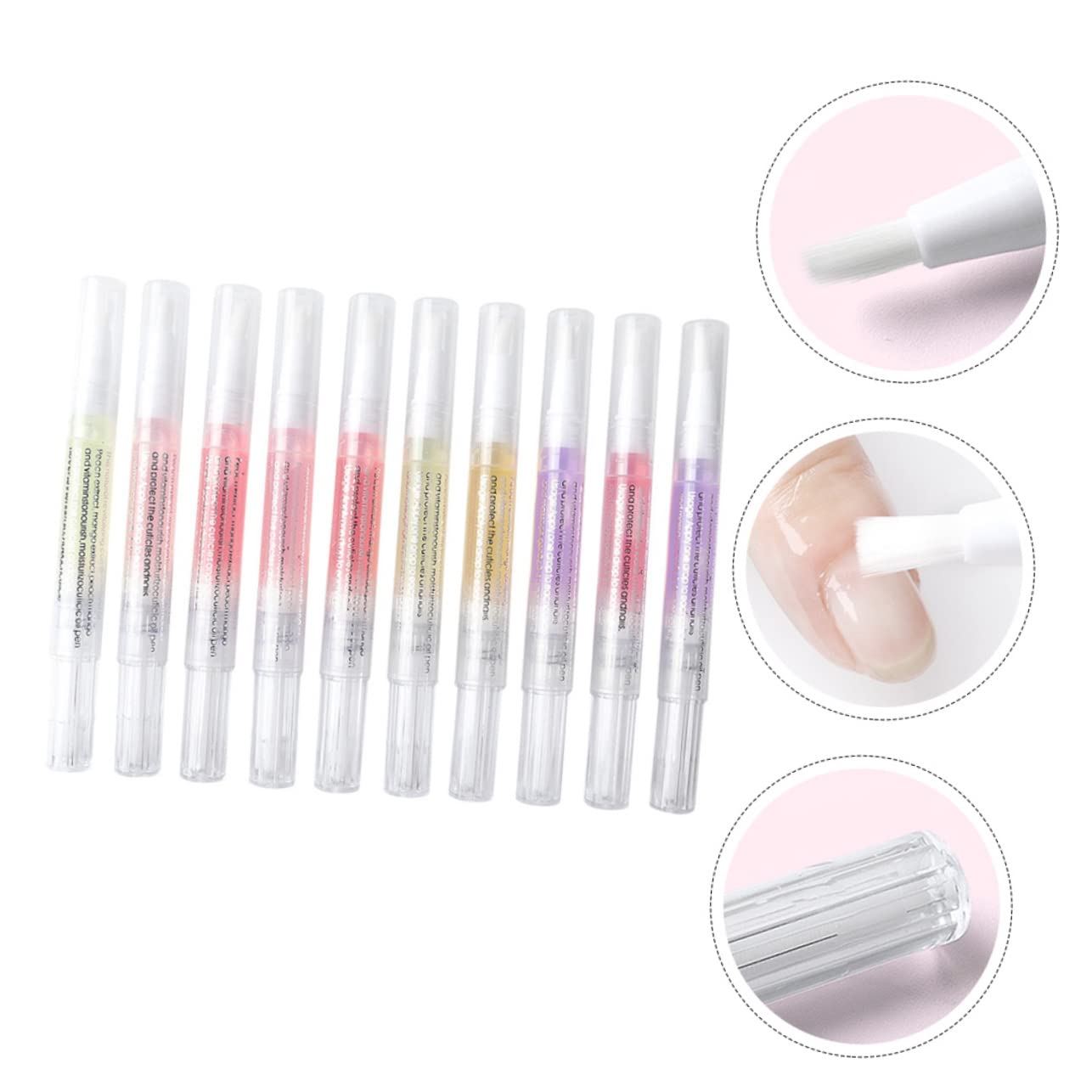 10piezas Bolígrafos De Aceite Para Cutículas Bolígrafos Nutritivos Para Uñas Para Salón De Uñas Doméstico Para Manicura