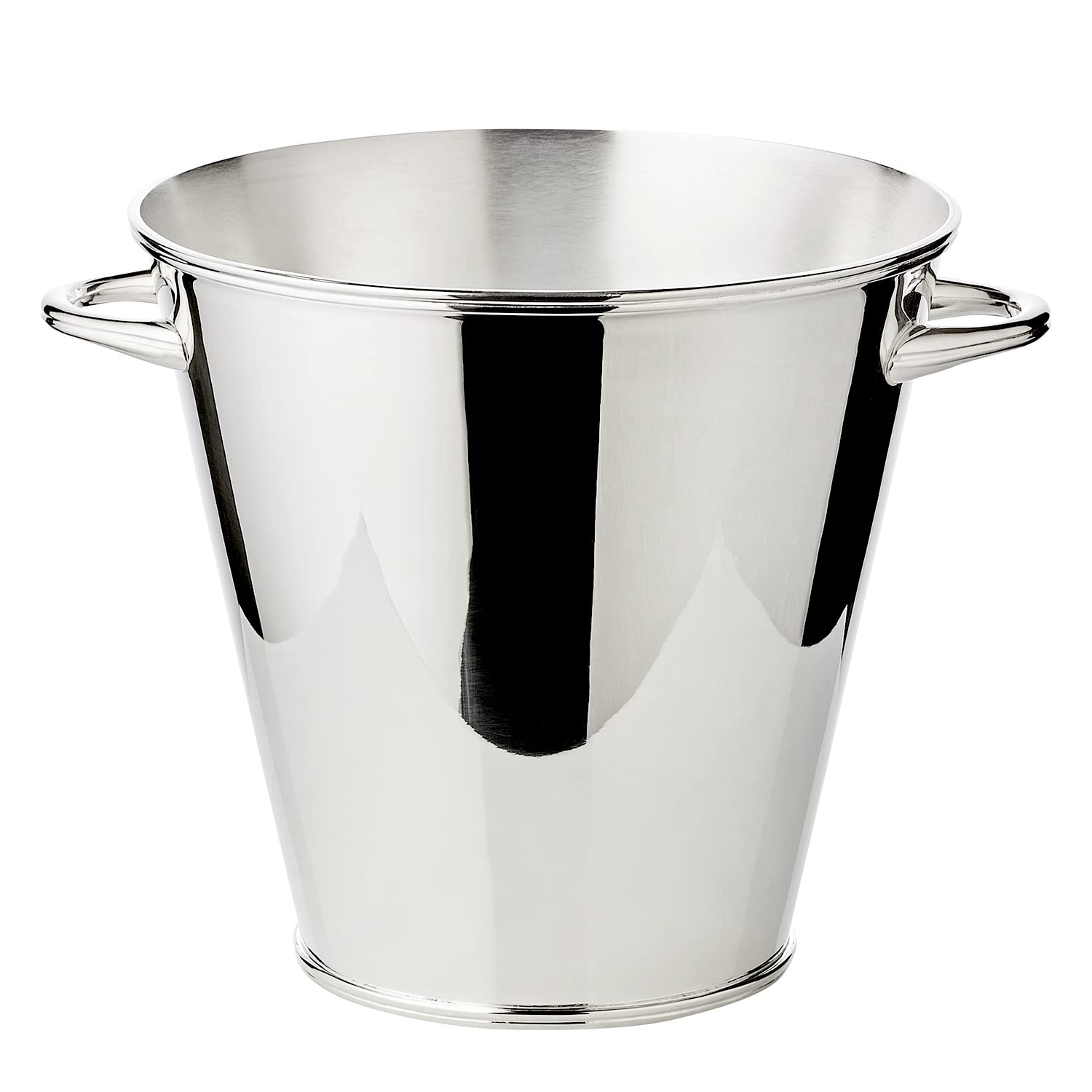 EDZARD Champanera Calo (Ø 22 cm, H 21 cm), plateada, con asas, para 1 botella – enfriador de vino, enfriador de botellas, cubitera