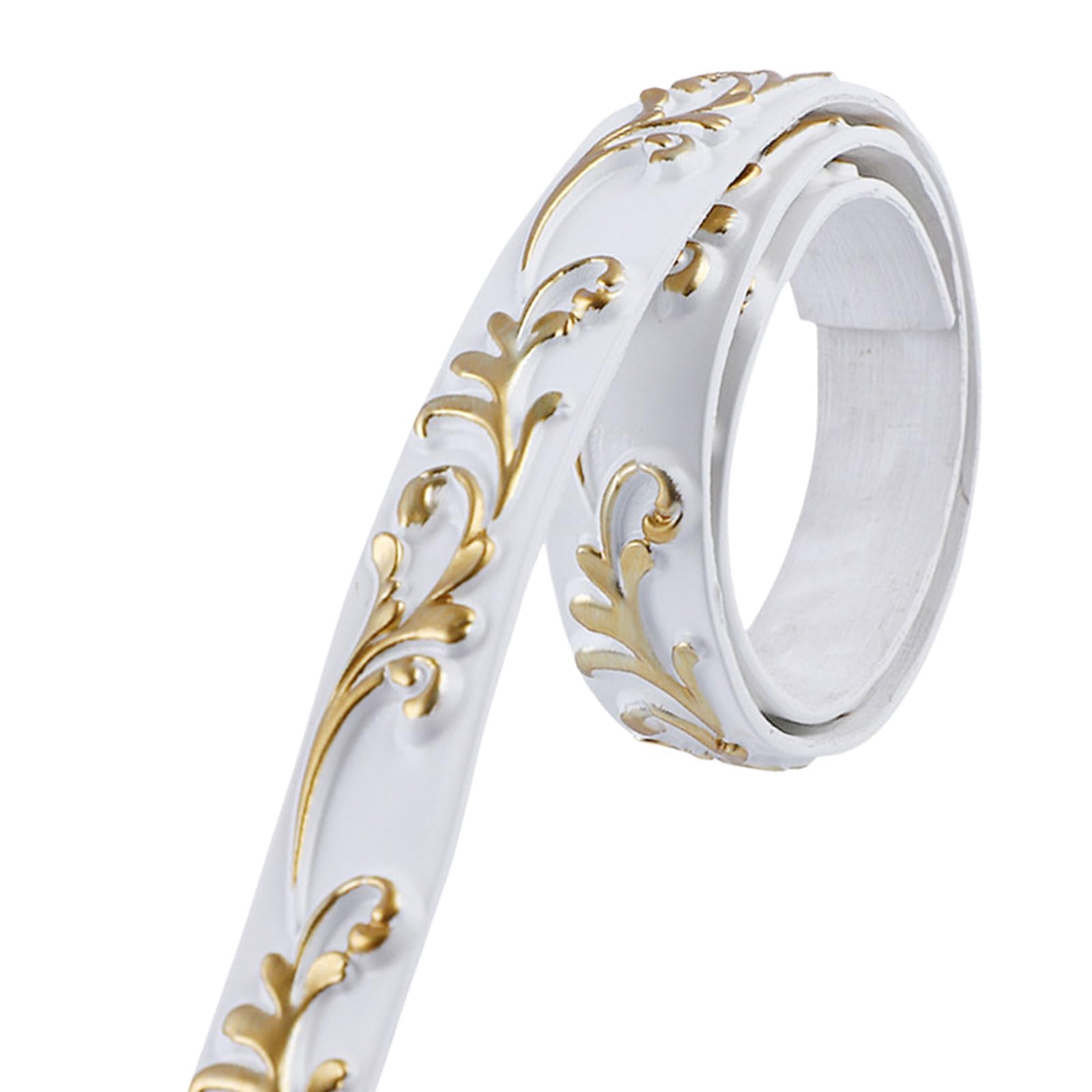 Easy to install, peel and stick molded trim, 16.4 feet flexible walls and cabinet edges, for home decor cabinet borders