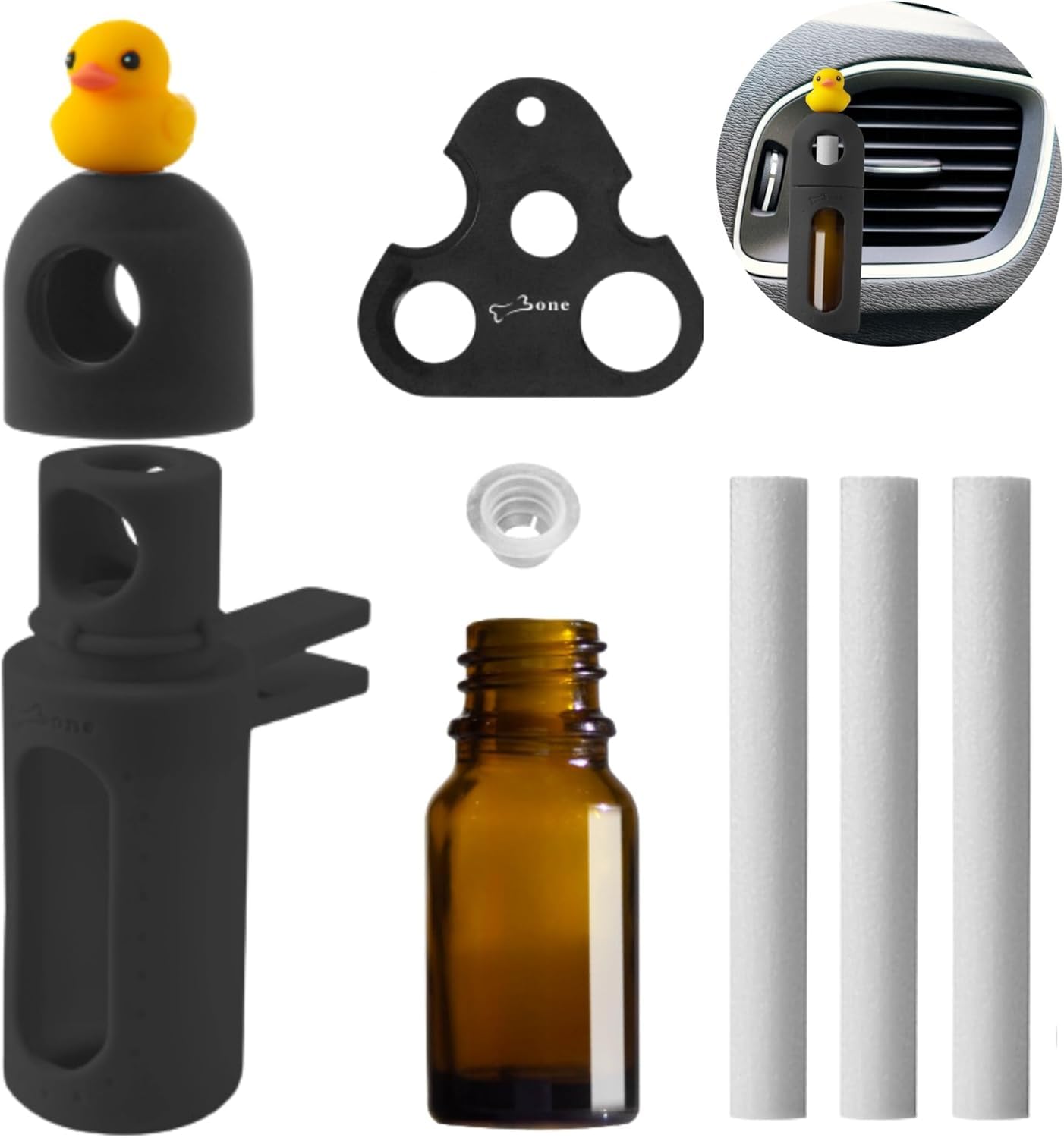 Bone Women's Patti Duck Car Air Fresheners Scents Diffuser Bottle Vent Clip Perfume Essential Oil For Men Automotive Fragrance Decoration (Patti Duck)