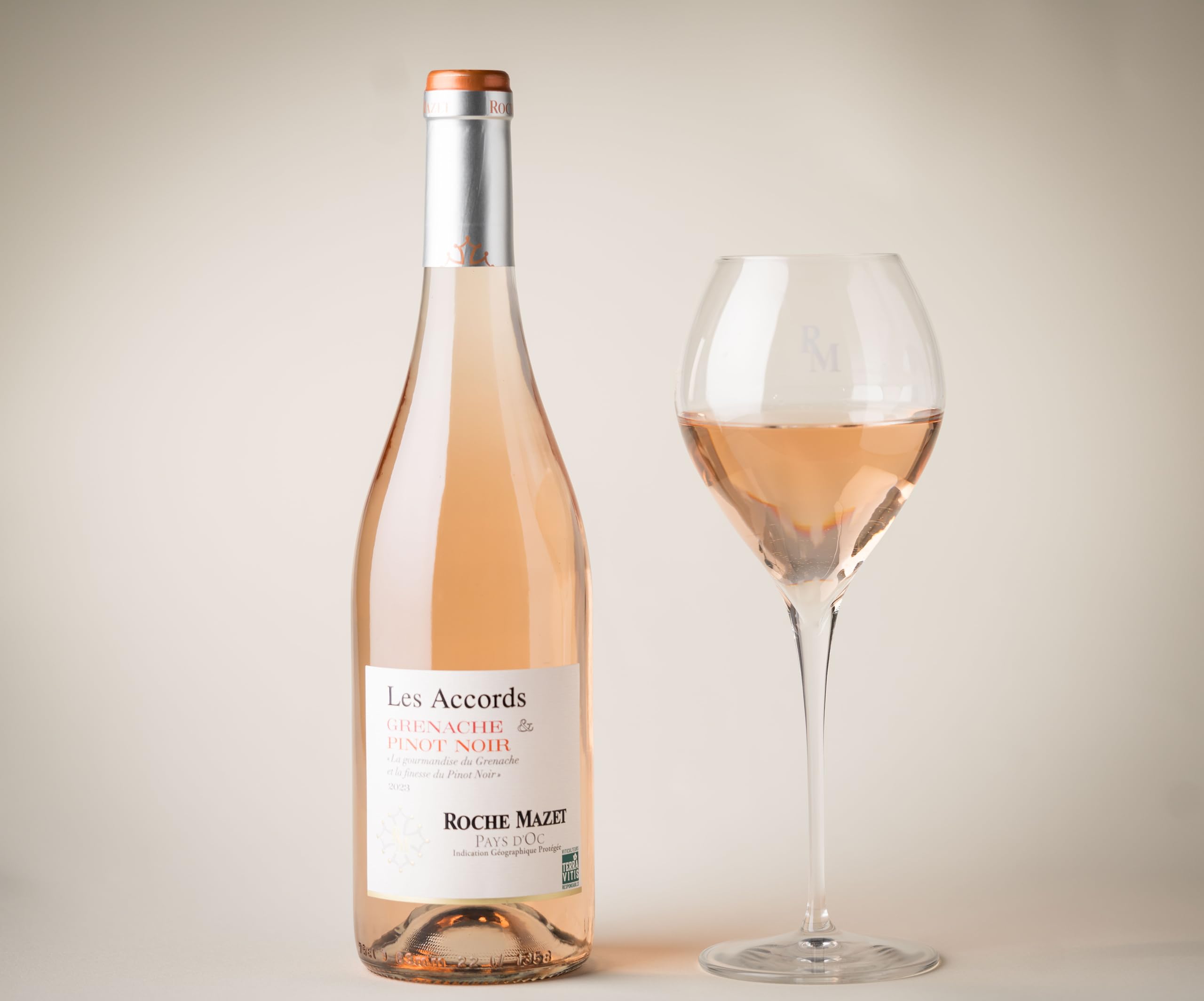 Les Accords de Roche Mazet - Garnacha Pinot Noir - IGP Pays d'Oc - Vino Rosado - Terra Vitis - 6 botellas x 75 cl