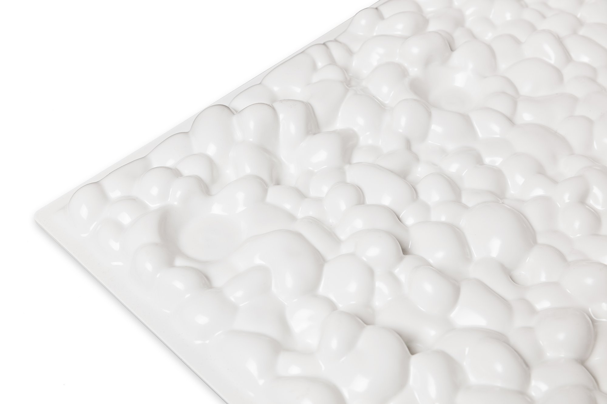 Fußreflexzonen Massage Platte/Matte zur Akupressur – Fußmassagematte zur Reflexzonenmassage & Entspannung/Fußreflexzonenmatte/Akupressurmatte - Fit mit Krieger’s Kieseltritt® 100x50cm weiß