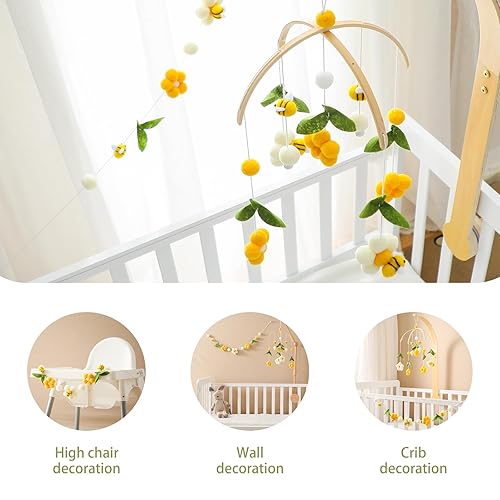 Miniatura 8 de Montessori - Móvil de bebé para cuna  Juguete móvil para calmar el vivero de abejas con accesorio para cuna, juguetes de decoración de guardería de