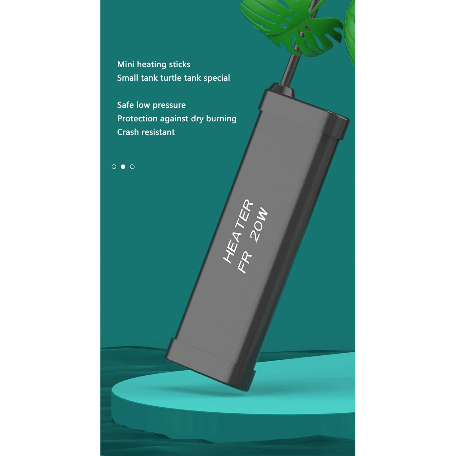Termostato a basso livello dell'acqua per tartarughe, asta di riscaldamento per acquario, 5 W (20 W)