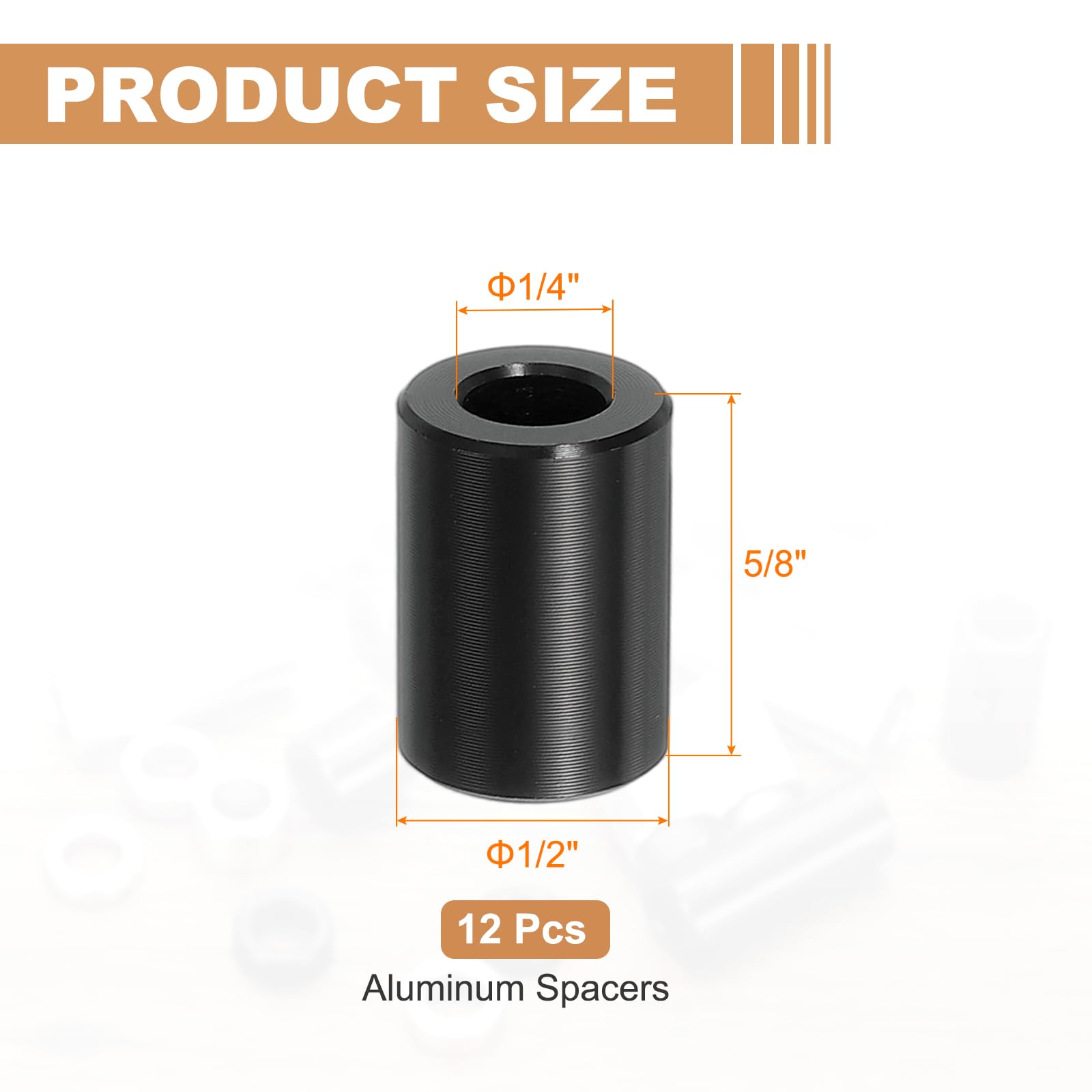 PATIKIL 12PCS Aluminum Spacers - Image 2