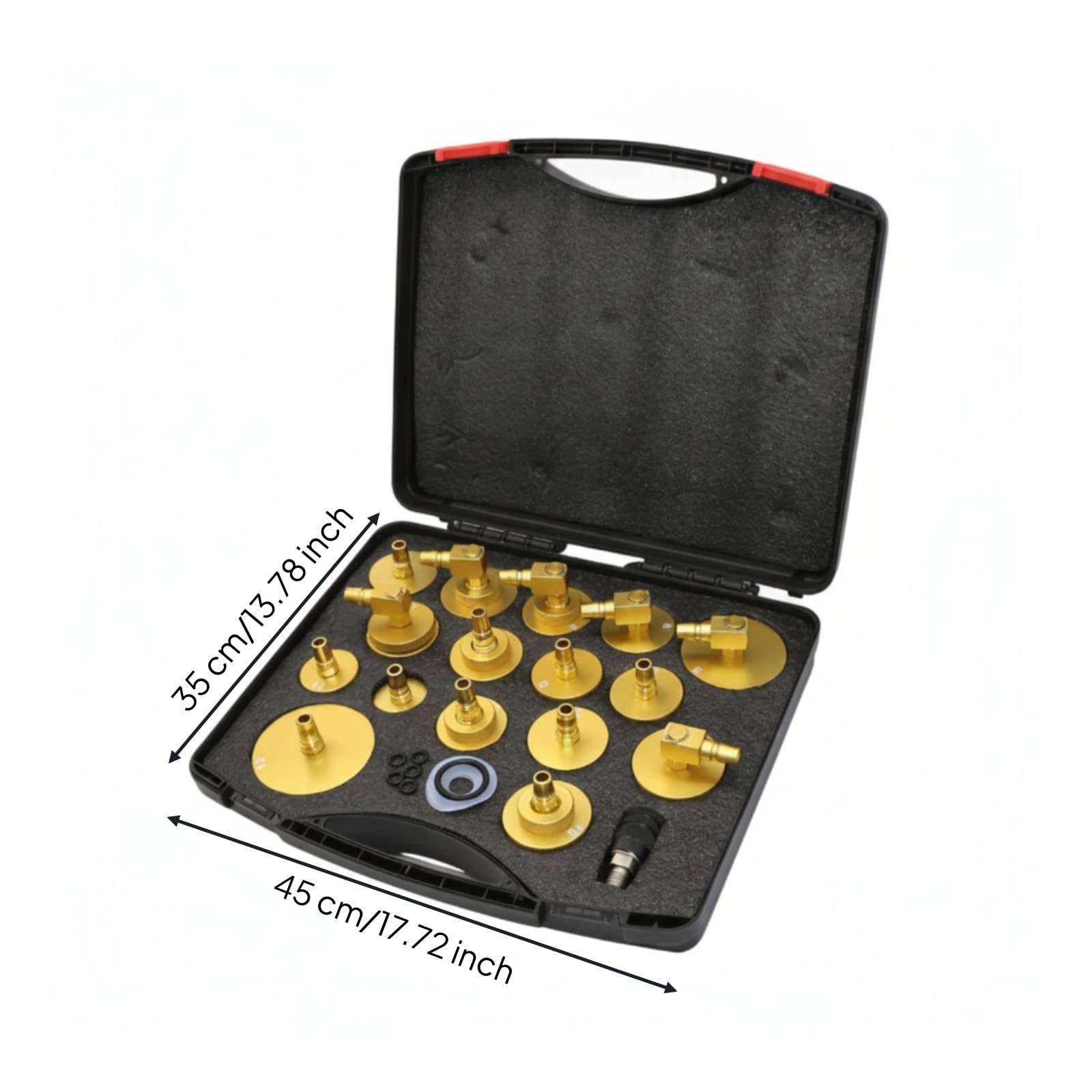 harayaa Kit Adaptateur Purge Frein Adaptateur Purgeur Connecteur Rapide Raccord Fileté Étanchéité avec Joint Gris et O-rings pour Extraction Propre Set