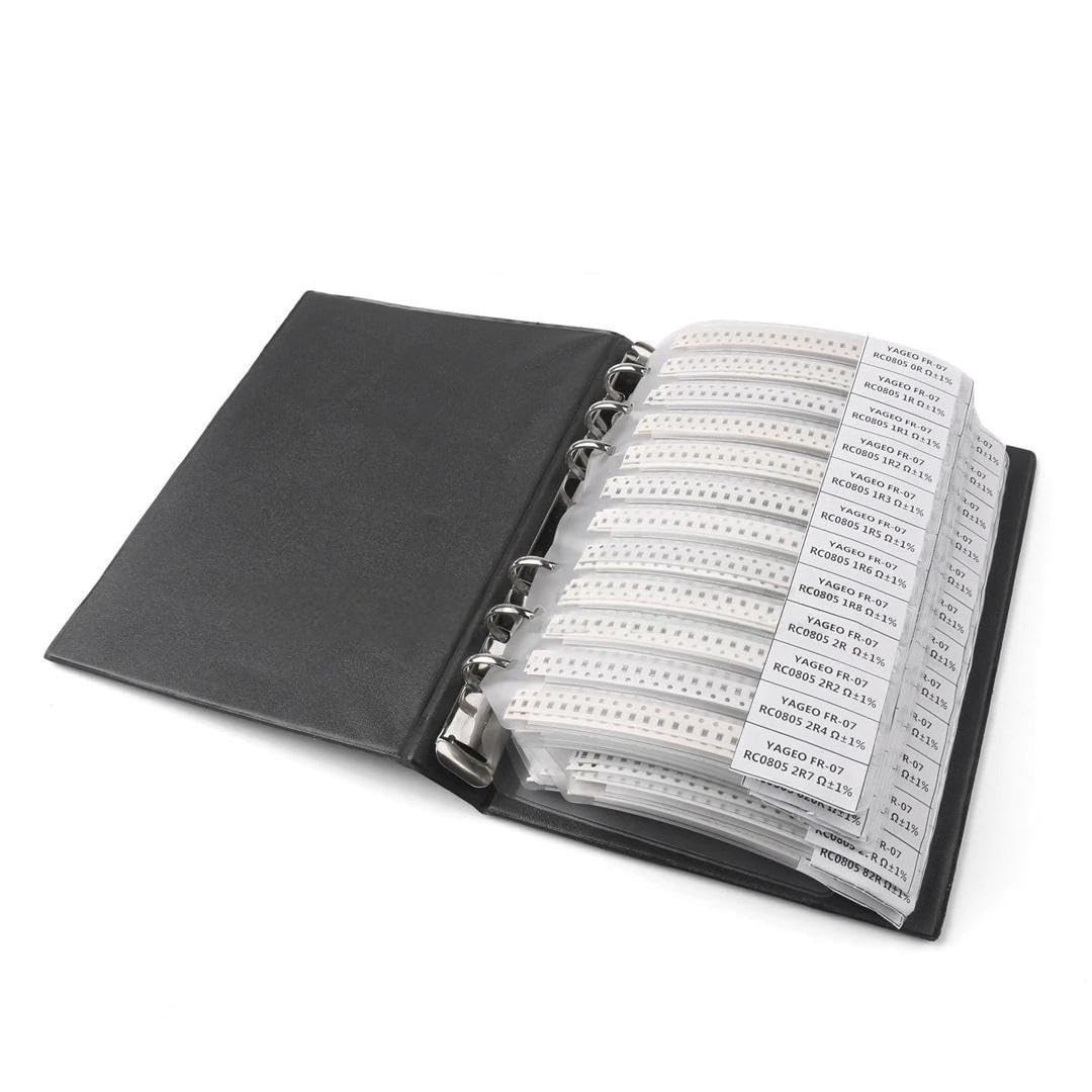 Libro de muestra de condensadores IGNOPNRQ SMD, kit surtido de 950, 2550, 4500 unidades, 0201, 0402, 0603, 0805 y 1206, 10 uf, 1 nf, 100 pf y 10 nf.(805 2300PCS 92Value)