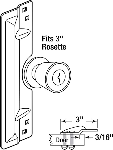 Miniatura 13 de Prime-Line Products U 9503 - Tapa de la placa protectora de cerrojo, U 9500 Gris,Latón,bronce,Acero inoxidable,https:/ www.Yaxa/dp/undefined