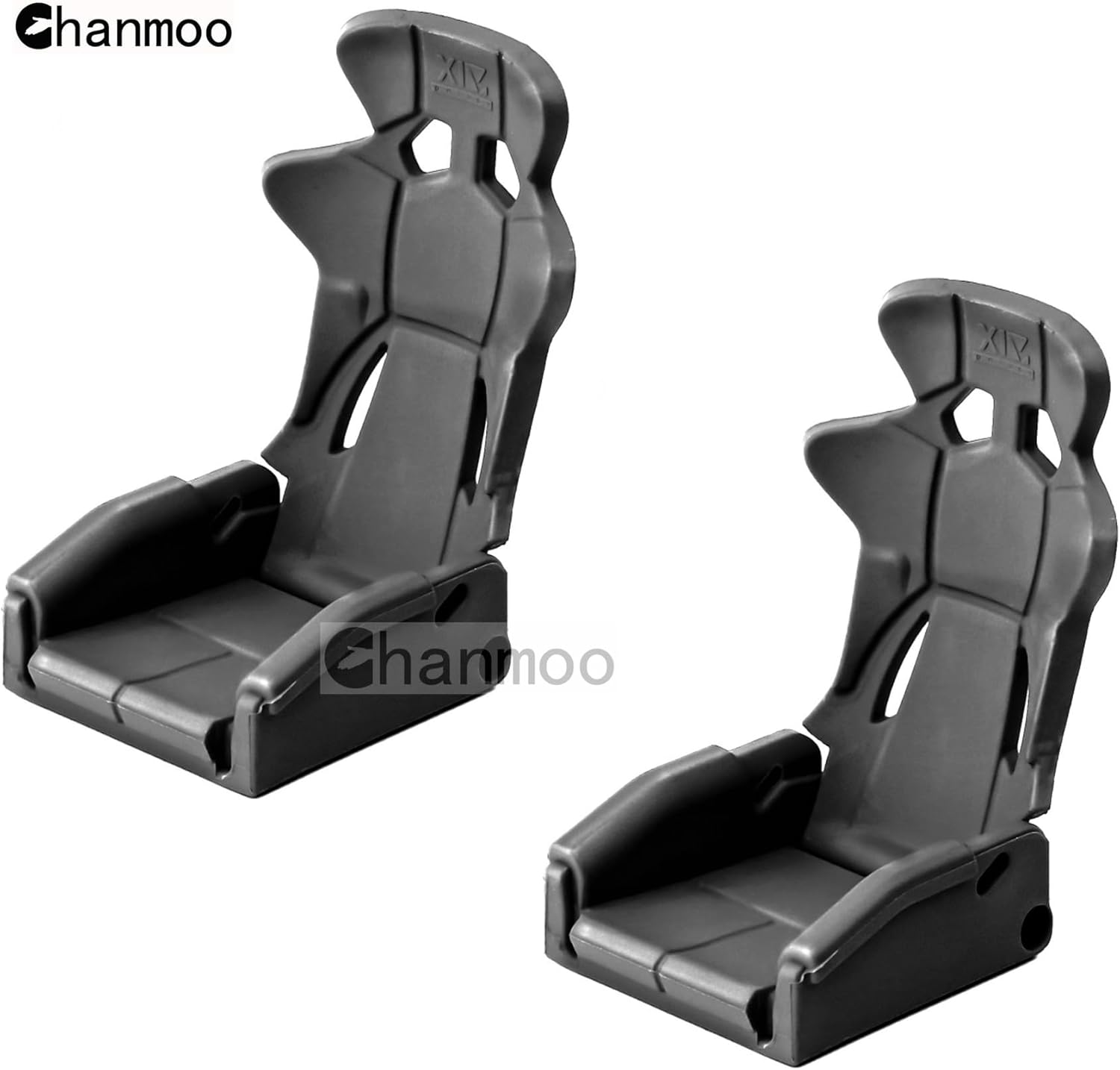 1/10 RC Crawler Car Toy Seats Simulation Plastic Chair Accessories for 1:10 Scale RC Rock Crawler Buggy Truck Car Traxxas TRX4 Axial SCX10 90046 RC4WD D90 D110 TF2 Tamiya Gen8 2Pcs (Black A)