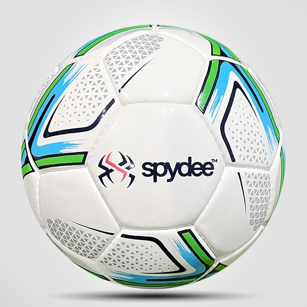 SPYDEE Training Soccer Ball – Size 5 | 32-Panel | Highly Durable | Shape Retention, PU/PVC Synthetic Leather | Latex Bladder with Butyl Valve | Official Size Football | For All Ages