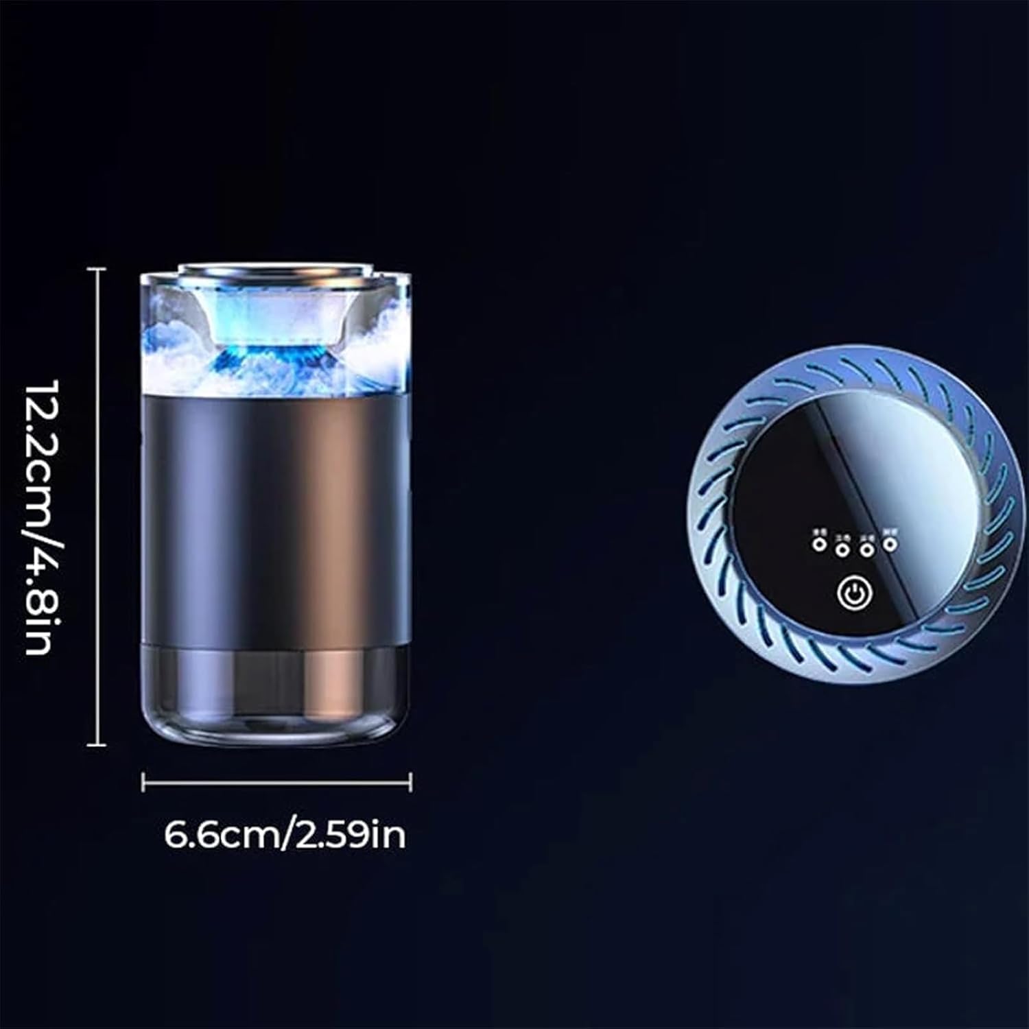 Dyfuzor do aromaterapii, automatyczne włączanie/wyłączanie, inteligentny dyfuzor samochodowy, inteligentny dyfuzor odświeżacza powietrza, z 3 trybami, męski zapach, do samochodu (Secret Forest)