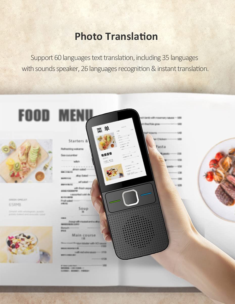 Traducteur Vocal Instantané avec 137 Langues,Traducteur Vocal Portable avec Fonction de Traduction Photo,WiFi/Hotspot/Hors Ligne - Beaux-Arts et Loisirs créatifs