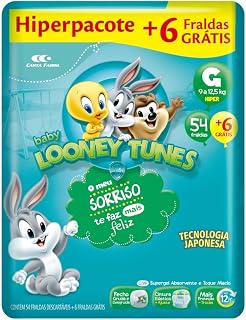 Fralda Baby Looney Tunes Hiper G Com60 Unid