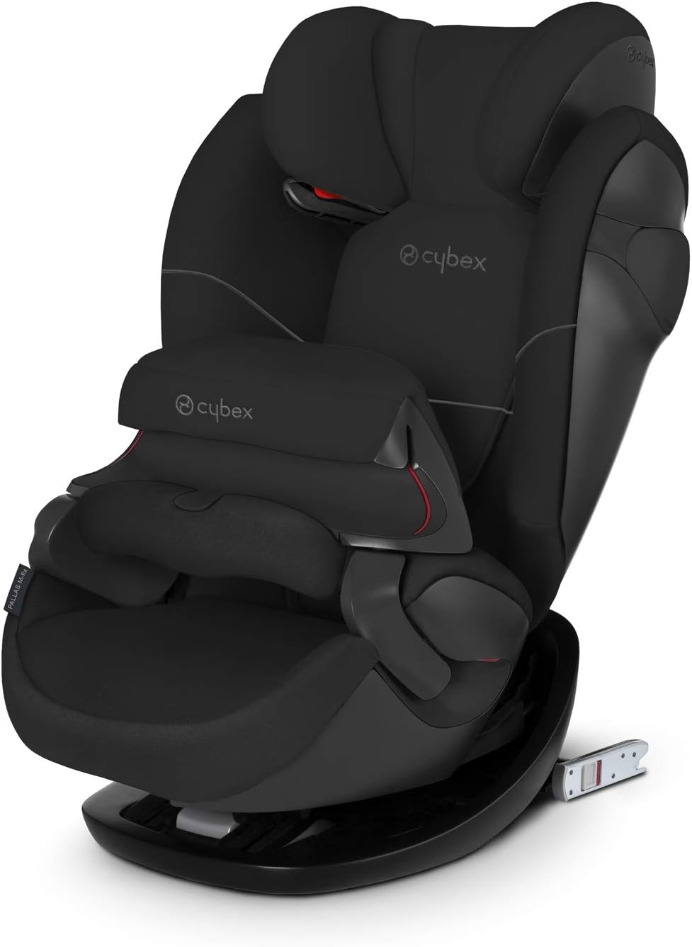 Cybex Silver Pallas M-Fix, 2-in-1 Child's Car Seat, Adjustable Impact Safety Shield and ISOFIX Compatible, Group 1/2/3 (9-36 kg), From Approx. 9 Months to Approx. 12 Years, Pure Black