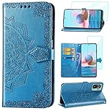 [Materiales de alta calidad]: Estuche de Cuero Estampado Mandala Libro de Cuero Flip Case, la funda de cuero está hecha de cuero de PU de primera calidad y TPU flexible duradero, puede proteger su teléfono 360 grados. La funda puede proteger perfectamente contra arañazos, daños, suciedad y polvo.