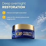 NIVEA Q10 Crème de nuit antirides pour la reconstitution de l'humidité, 50mL | Anti-rides visage de nuit hydratant avec huile d'argan