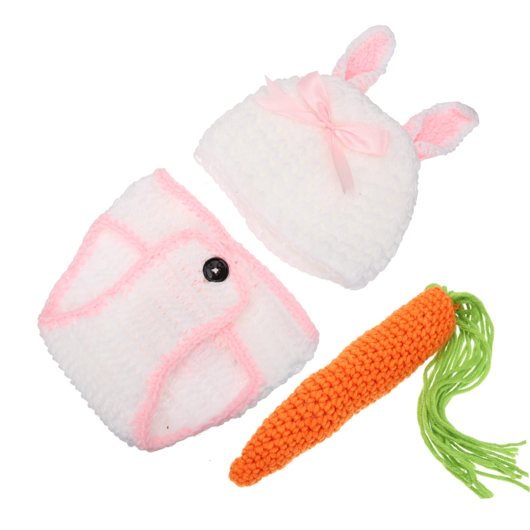 YARNOW 4 Ensembles De Vêtements De Séance Photo Personnalisés pour 100 Jours Berceau Jouets Panier À Lapin Accessoires De Séance Photo Vêtements pour Bébé Langes Articles Mignons