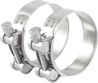 2 Stück Edelstahl Gelenkbolzenschelle 74-79mm, robuste Auspuffrohr Klemme für Motorrad, Edelstahl Schlauchschellen, passend für Ablassventil