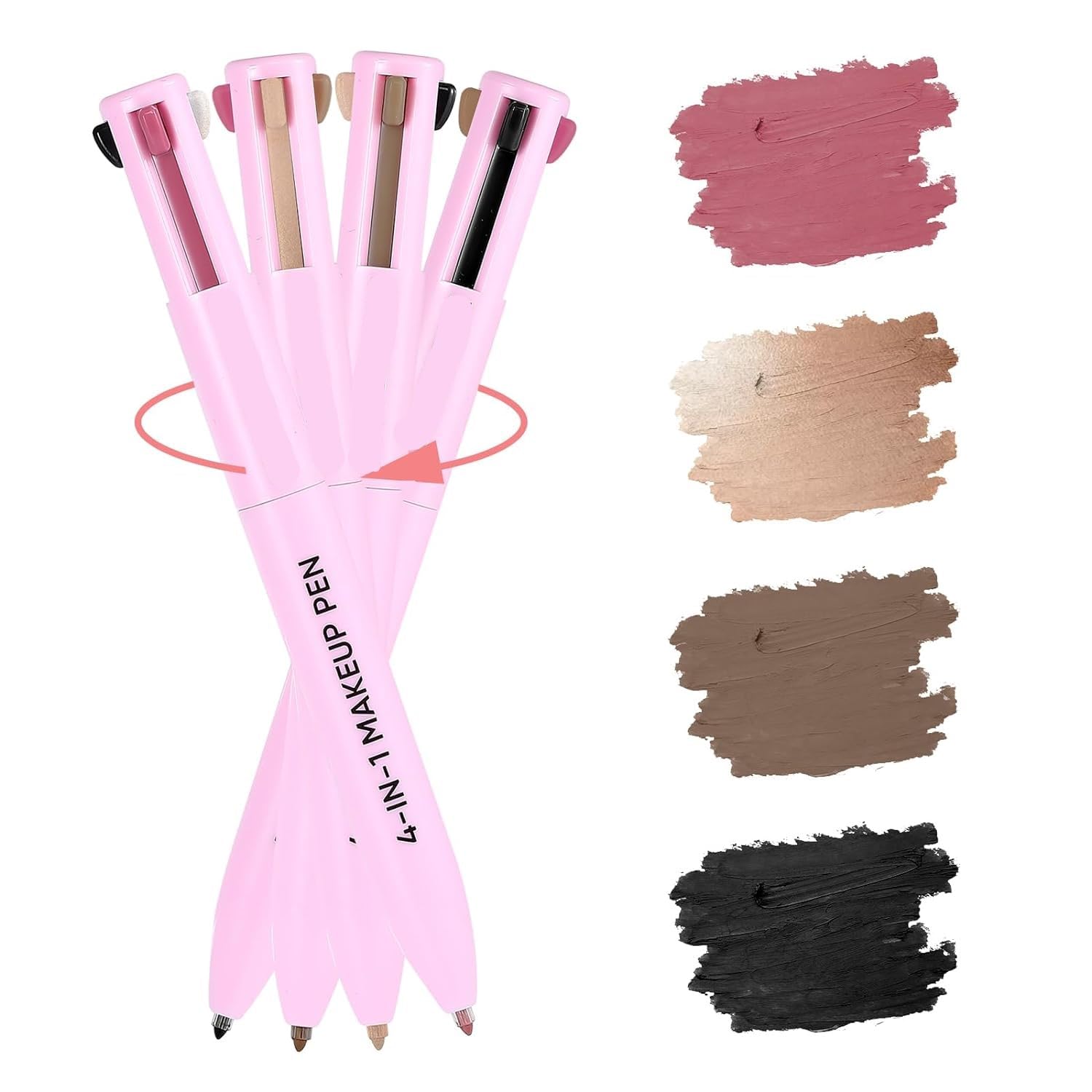 4 in 1 Makeup Pen, Eyeliner, Lip Liner, Brow Pencil, and Highlighter in One Pencil, Easy-To-Apply and Compact for Travel - Cruelty-Free & Vegan (SHADE 2)-picture-51