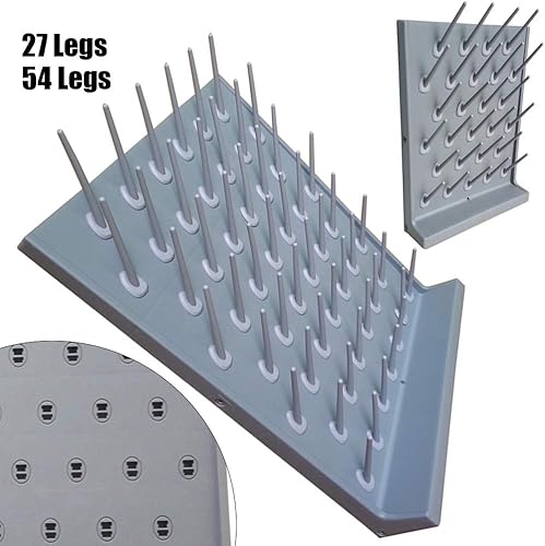 Miniatura 2 de Estante de secado de suministros de laboratorio, tablero de clavijas, para montaje en pared, cristalería de laboratorio 27/52, clavijas