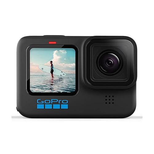 Immagine del prodotto GoPro HERO10 Black - Action Camera impermeabile con LCD anteriore e schermi posteriori touch, Video Ultra HD 5.3K60, Foto da 23 MP, Streaming live 1080p, Webcam, Stabilizzazione, Nero (Black)