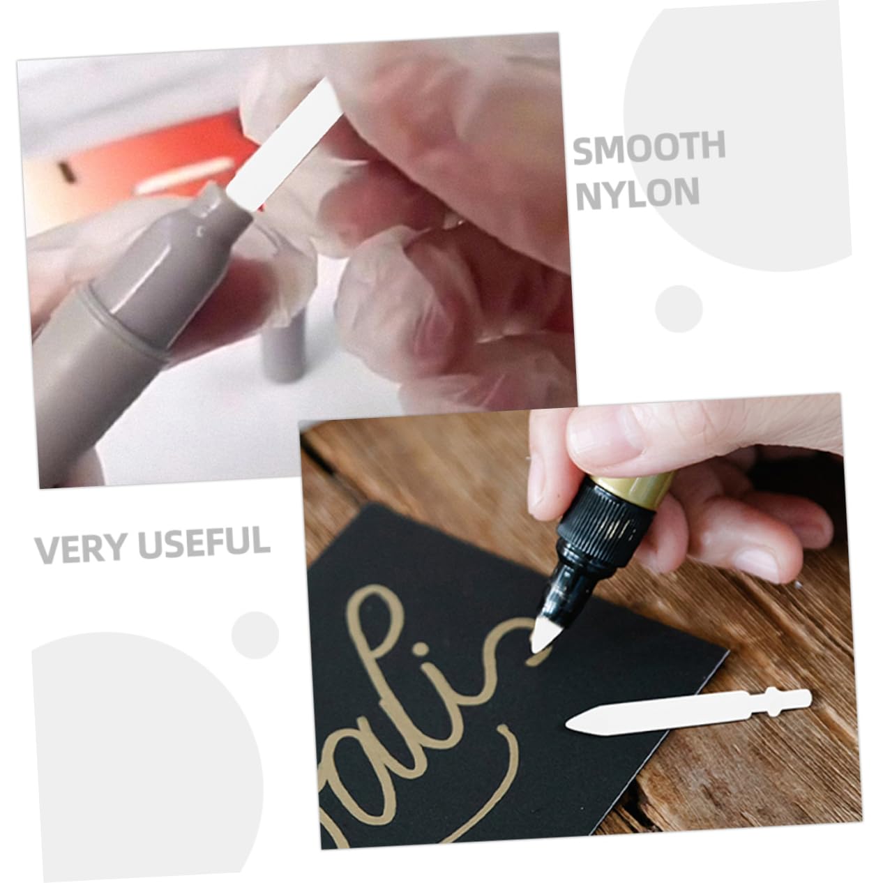 EXCEART 250 Stk Ölstiftspitze ersatzteile sparabos kündigen Farbstift nachfüllbarer Lackstift Stiftspitzen markieren tragbar geschrieben Lieferungen malen Student Textmarker Nylon Weiß