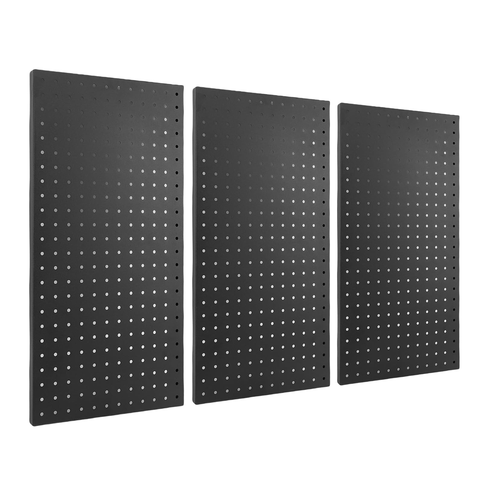 Tablice Perforowane do Narzędzi Garażowych, 24 x 12 Cali Metalowe Panele Ścienne z Perforacją Czarny Organizer Ścienny z Perforacją do Garaży, Stołów Warsztatowych, Piwnic