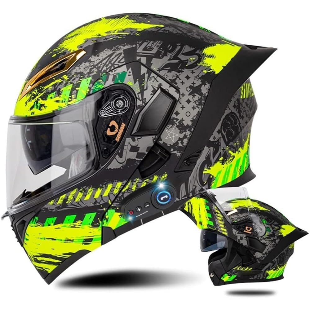 AAREG Bluetooth Modular Motorcycle Helmet with Dual Visors