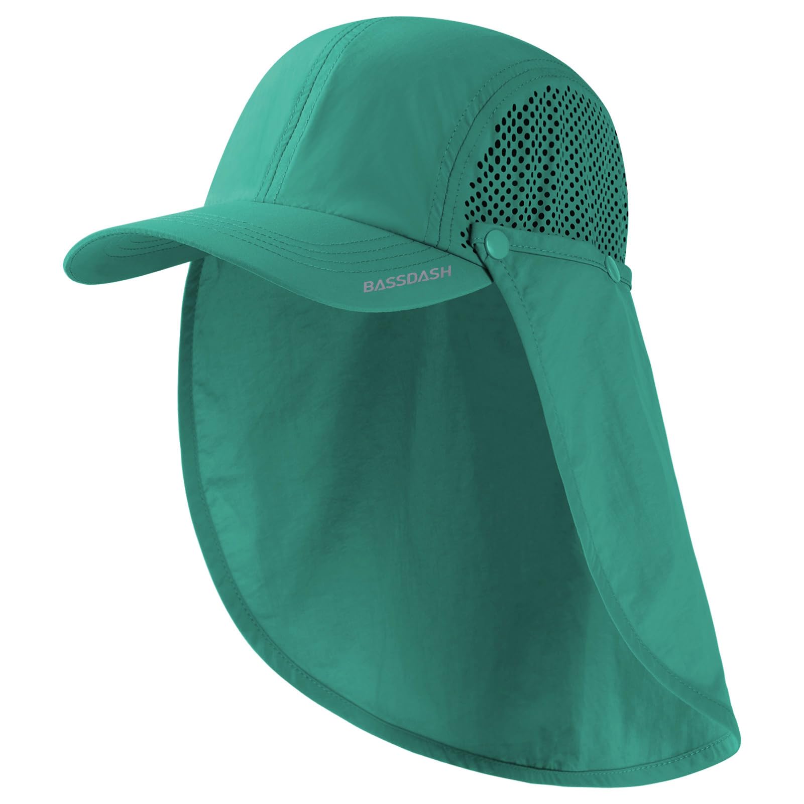 Bassdash UPF 50+ Foldable Fishing Hat Baseball Cap with Removable Neck Flap Portable for Men Women Golf Hiking