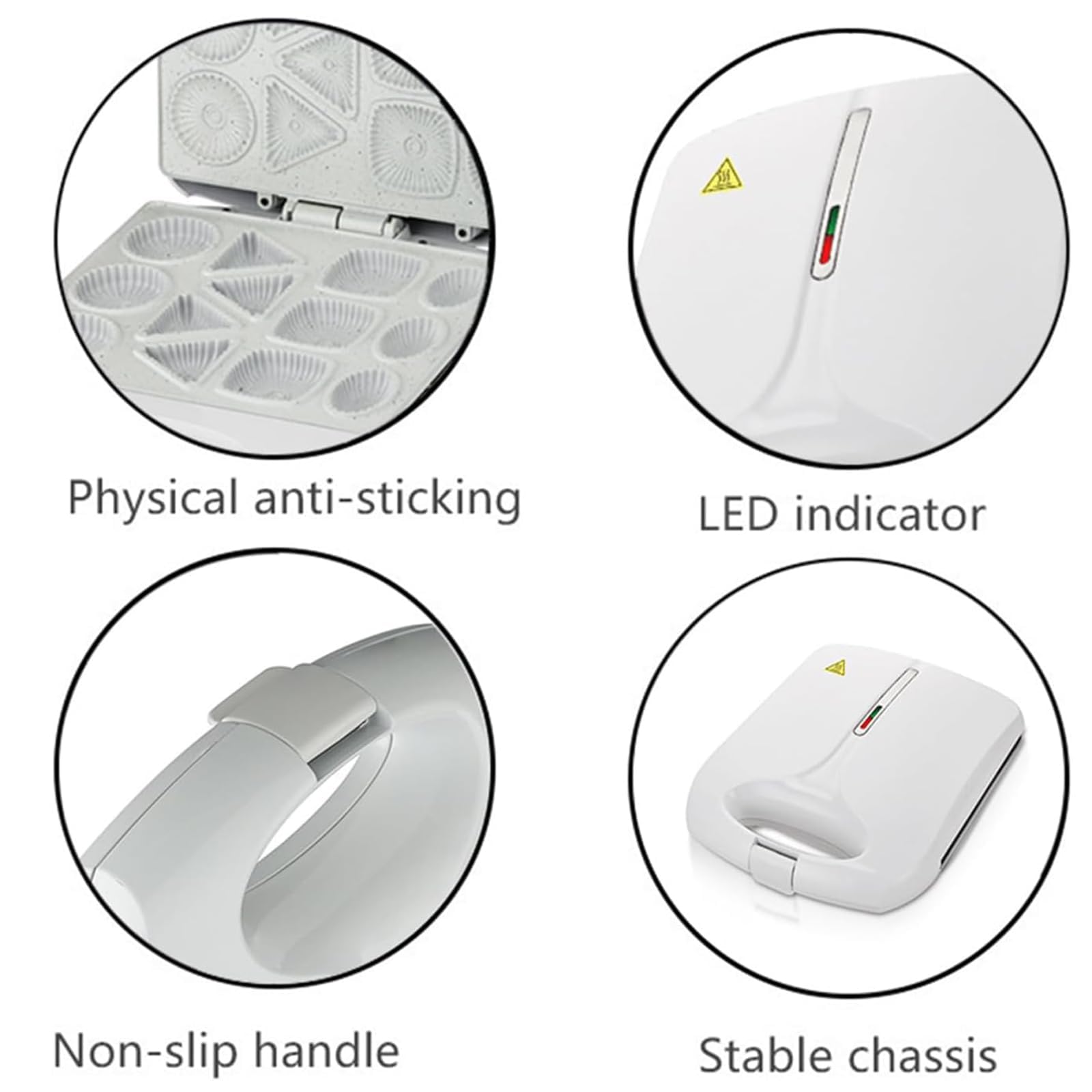 Máquina Eléctrica para Hacer Galletas CYTBEK de 1400 W con 13 Placas Antiadherentes para Galletas, Scones y Waffles white220v