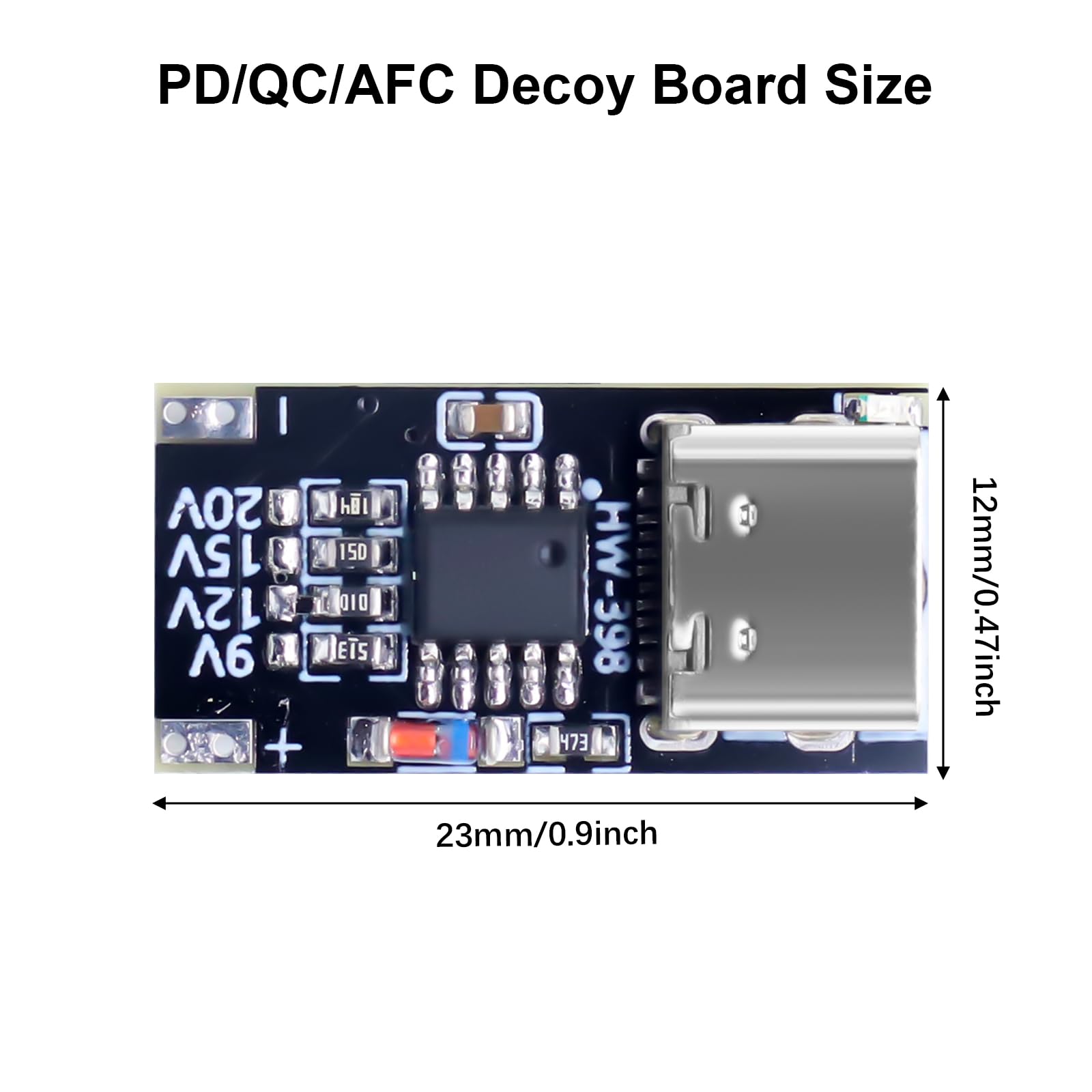 PD/QC/AFC carica rapida esca trigger AYWHP 10 Pezzi Modulo di attivazione dell'esca a ricarica rapida Type-C Scheda Decoy Board Supporto PD3.0/PPS/QC4+/FCP/AFC