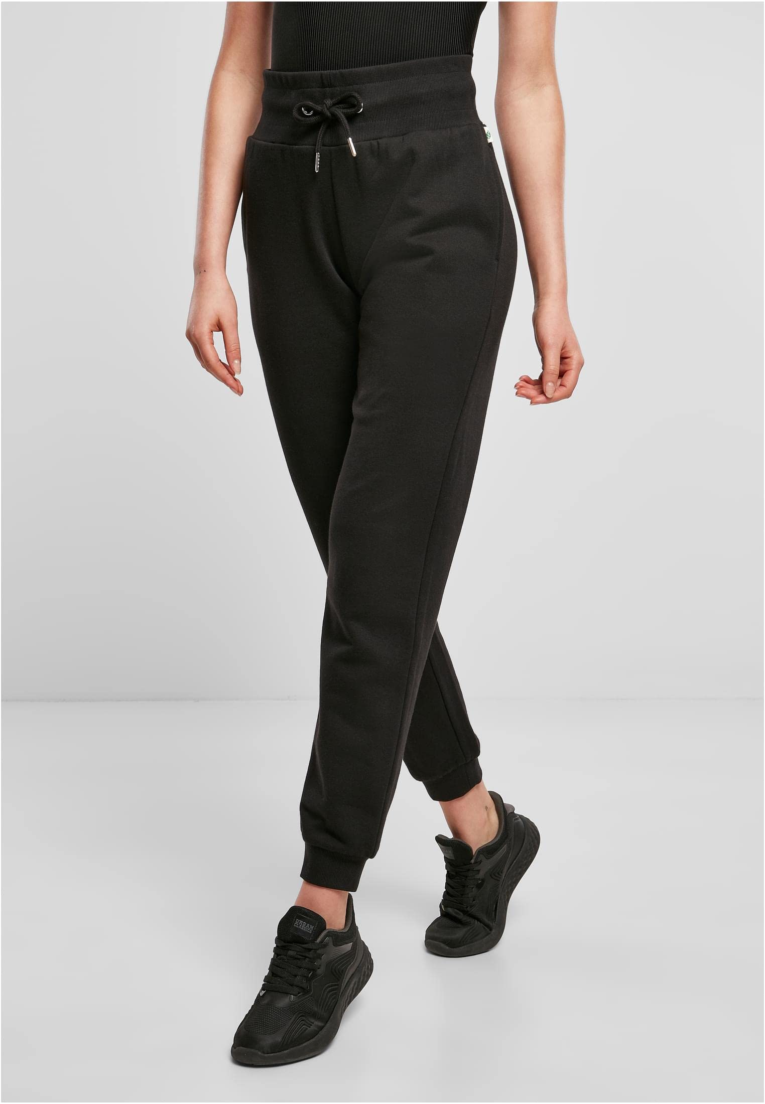 Urban Classics Cozy Joggers Mujer Pantalones de Deporte Negro 95% algodón, 5% elastán