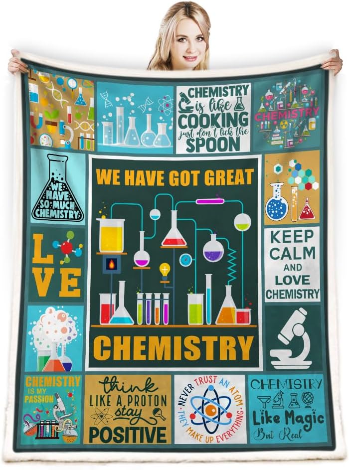 peakman Chemical Gifts Blanket Throw,Chemical Science Gifts