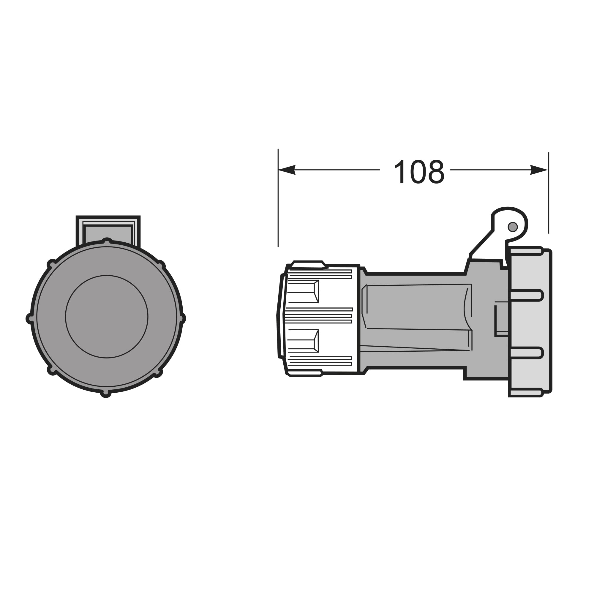 FAMATEL – Base aérea industrial | IP 67| 2P+TTL | 16A | 250V