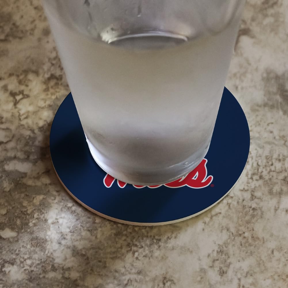Graphics & More University of Mississippi Primary Logo Novelty Coaster Set