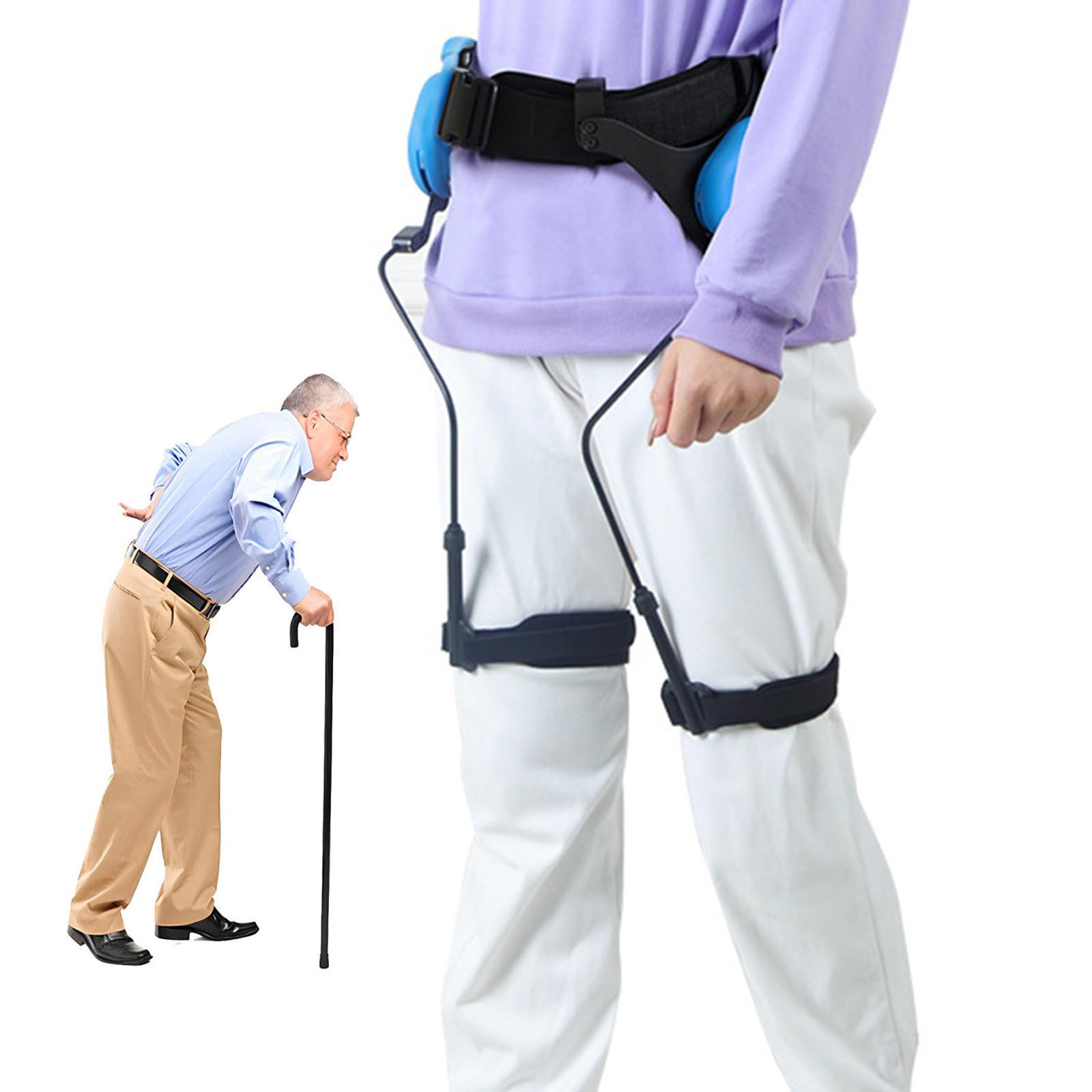 Aide à la marche ergonomique pour retrouver le plaisir de se promener bleu S