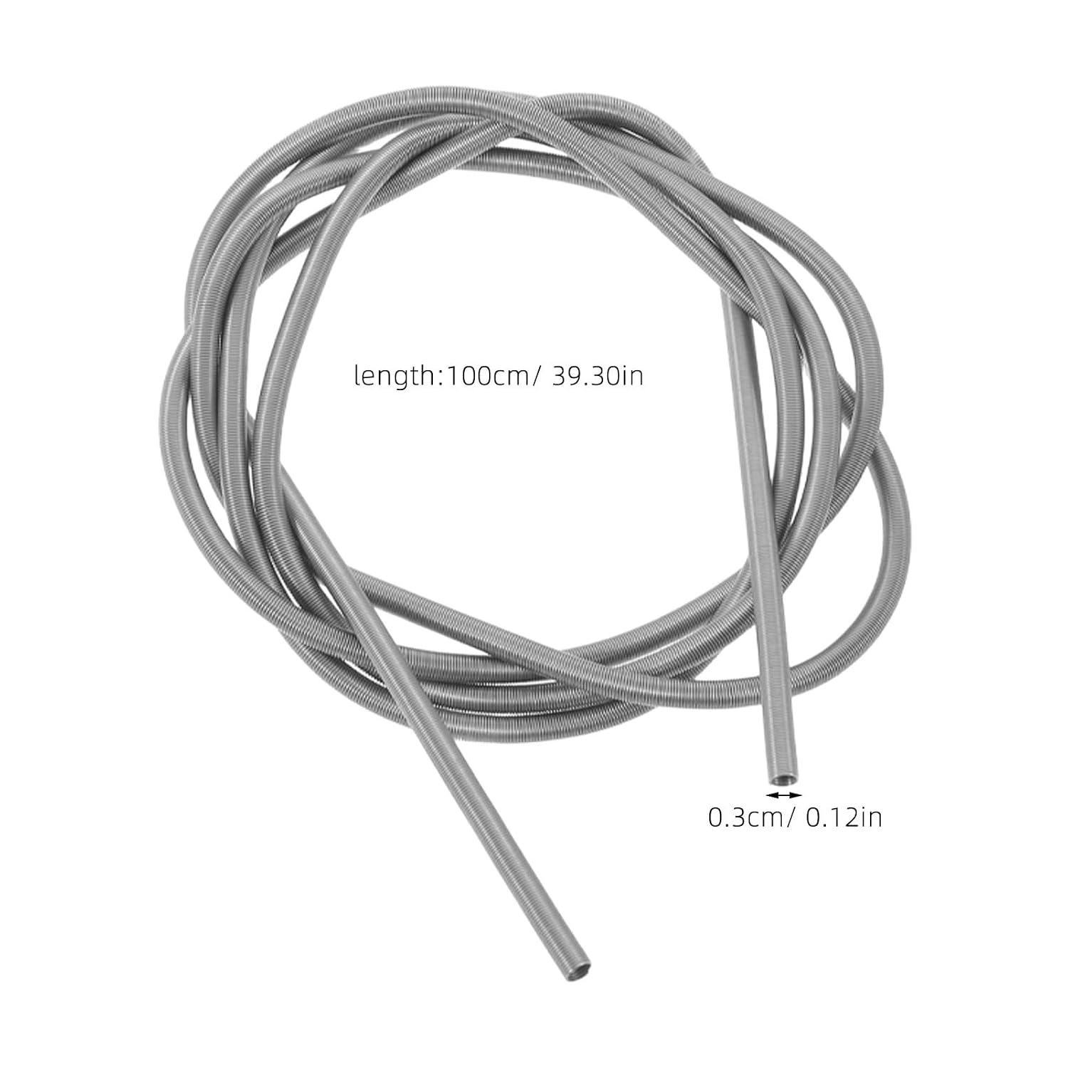 5pcs Extension Springs - Inner Diameter 2.4mm, Out Dia 3mm - Stainless Steel Tension Springs for DIY Repair Mechanical Industrial Use