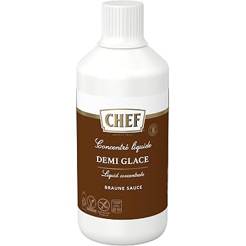 CHEF Liquid Concentrate Demi Glace Flavour Boost for Savoury Dishes 100% Natural Flavour Pack of 1 1 x 1L