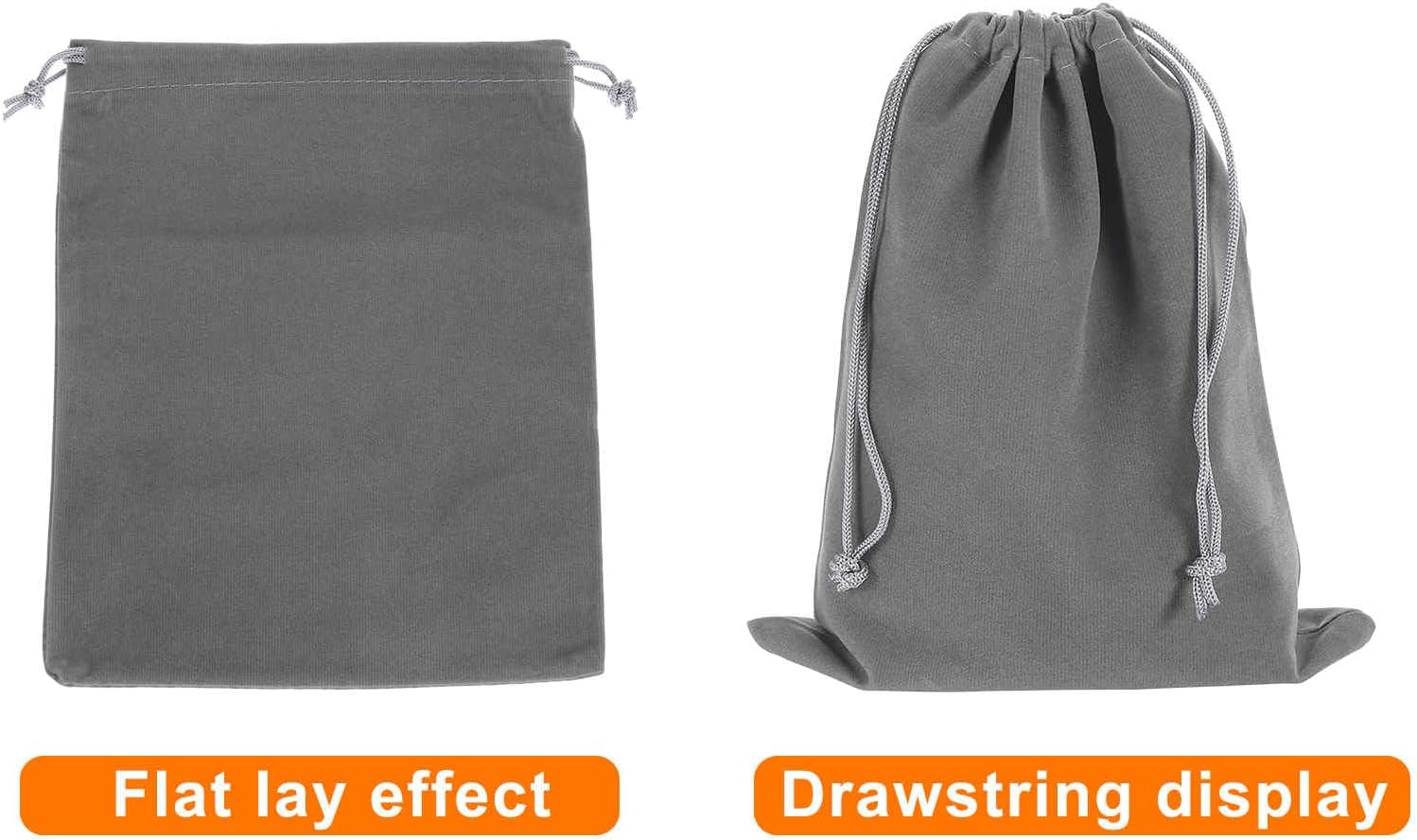 HARFINGTON 3pcs Headphone Pouch, Portable Headset Carrying Bag,Grey, M image 3