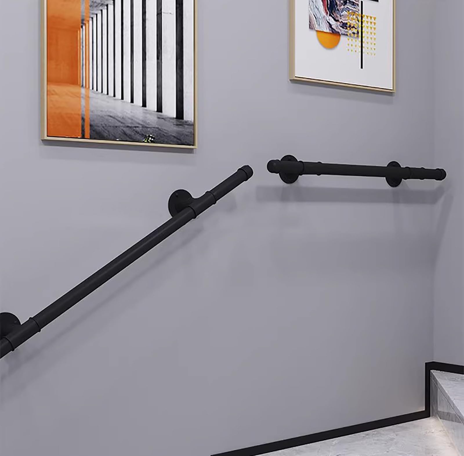 Seguro galvanizado para escaleras, porches, 290 cm, antideslizante, para niños, adultos y mujeres embarazadas, diseño seguro