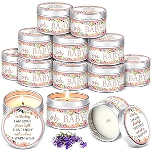 Funtery 12 Stück Babyparty Duftkerzen Set