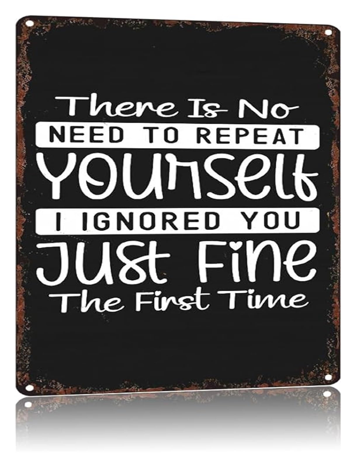 NWPNLXEA Humorous Office Metal Tin Sign Sarcastic Quote for Coworker Gift Wall Decor 8 X 12 in