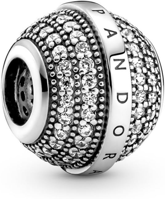 PANDORA Pave & Logo Charm, 925 Sterling Silver - 799489C01
