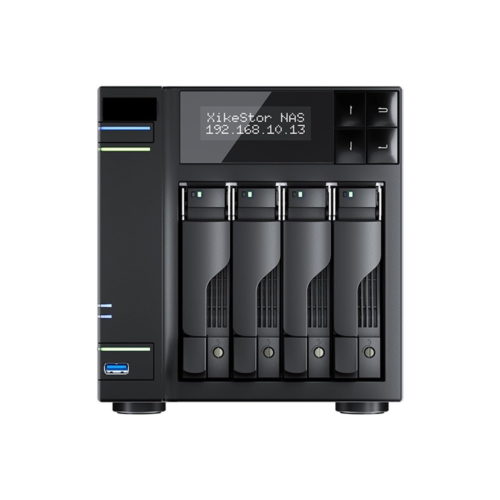 OSHZIKJII Desk Server DDR5 8G/16G/32G Memory NAS 4× M.2 slots 4× SATA bays Sever N100 Processor No Hard Drive(32GB)