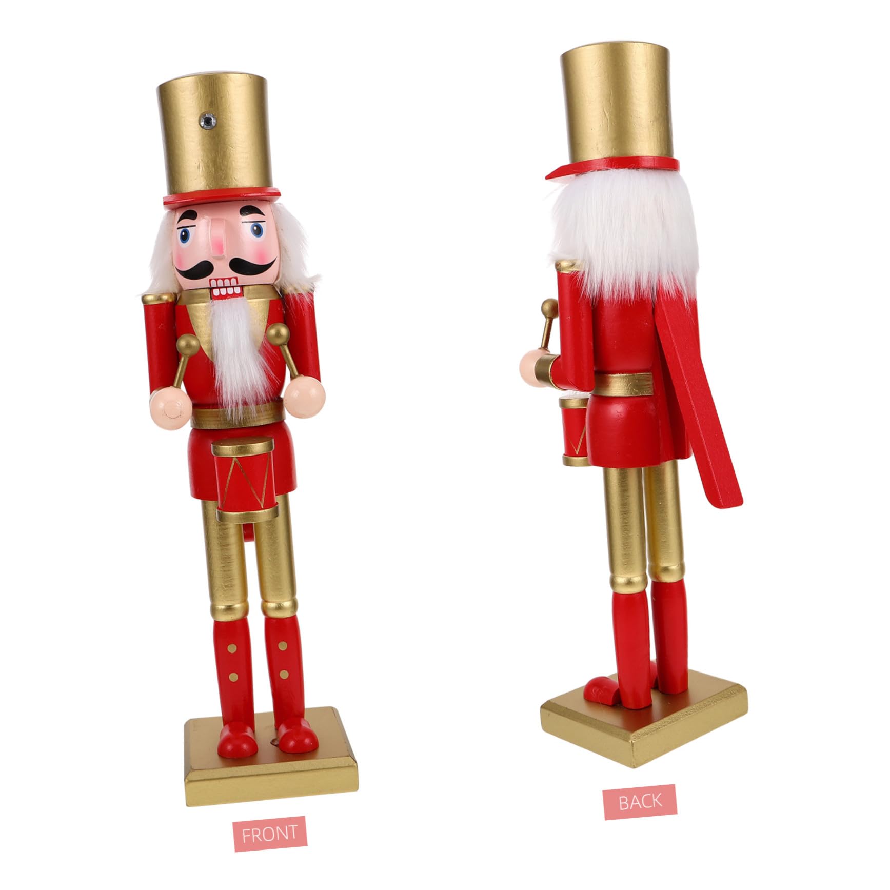 SOIMISS Nussknacker-Soldat Figur aus Holz für Weihnachts-Dekoration Klassischer Stil als Tisch oder Kaminsims-Ornament