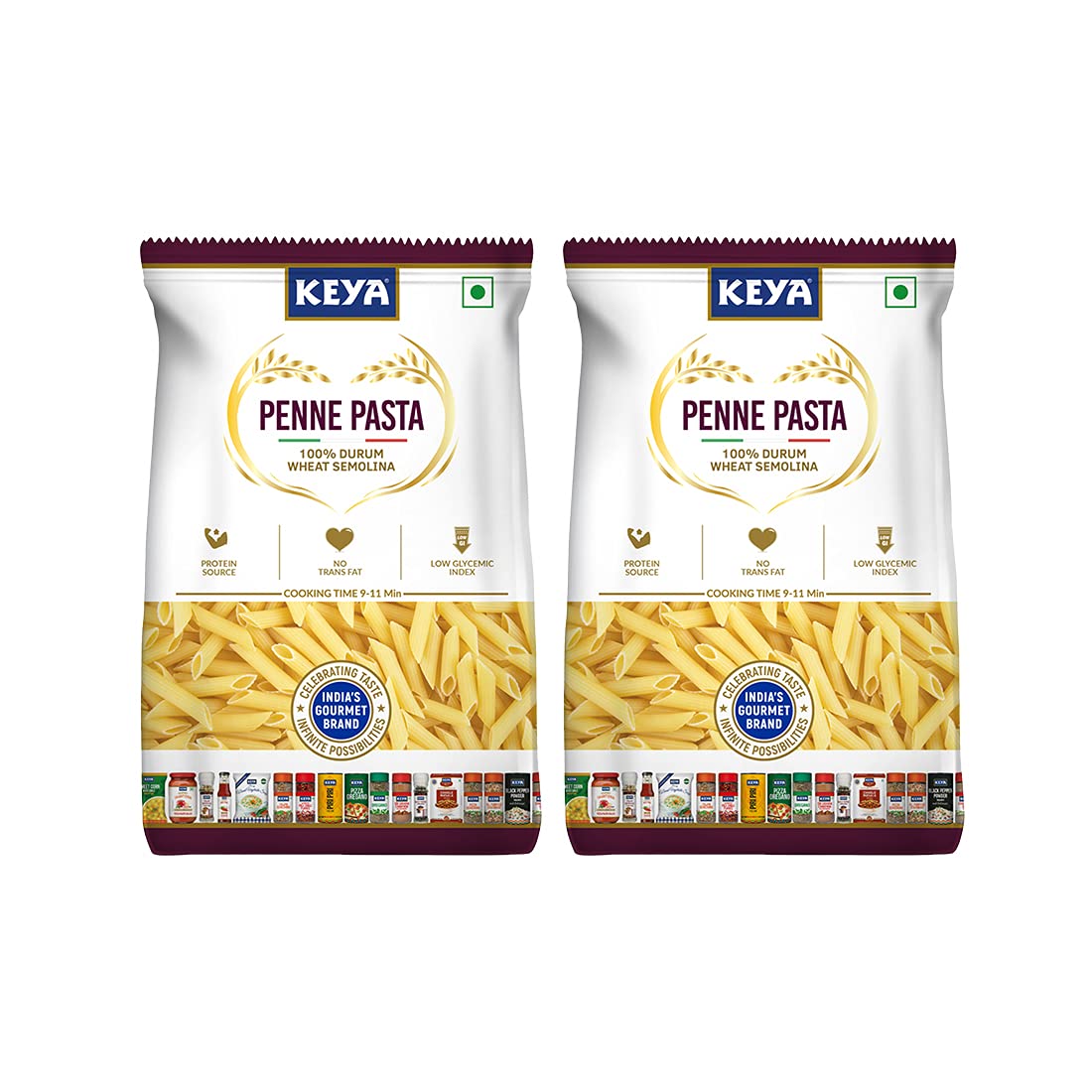 Keya No Maida 100% Durum Wheat Penne Pasta 400gm, Pack 2 (B09C1PJT67) Amazon Price History, Amazon Price Tracker