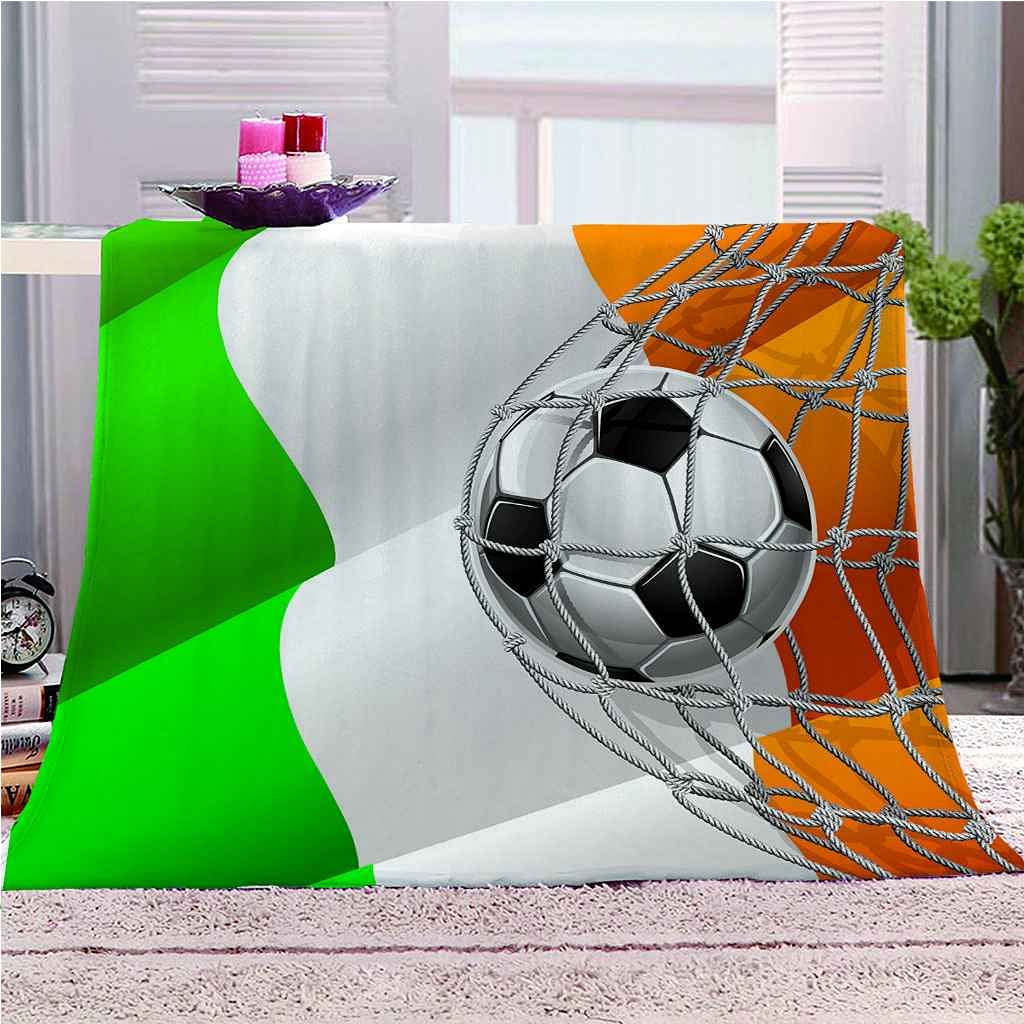 Couverture football en flanelle 150x200cm plaid microfibra sport