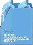 Neutrogena Maquillage tout-en-un Enlèvement des Wipes nettoyantes - Serviettes nettoyantes délicates Supprimer maquillage & Mascara imperméable - Formule à base de plantes sans alcool pour une zone oculaire sensible - Valeur de l'emballage jumelé, 50 Nombre